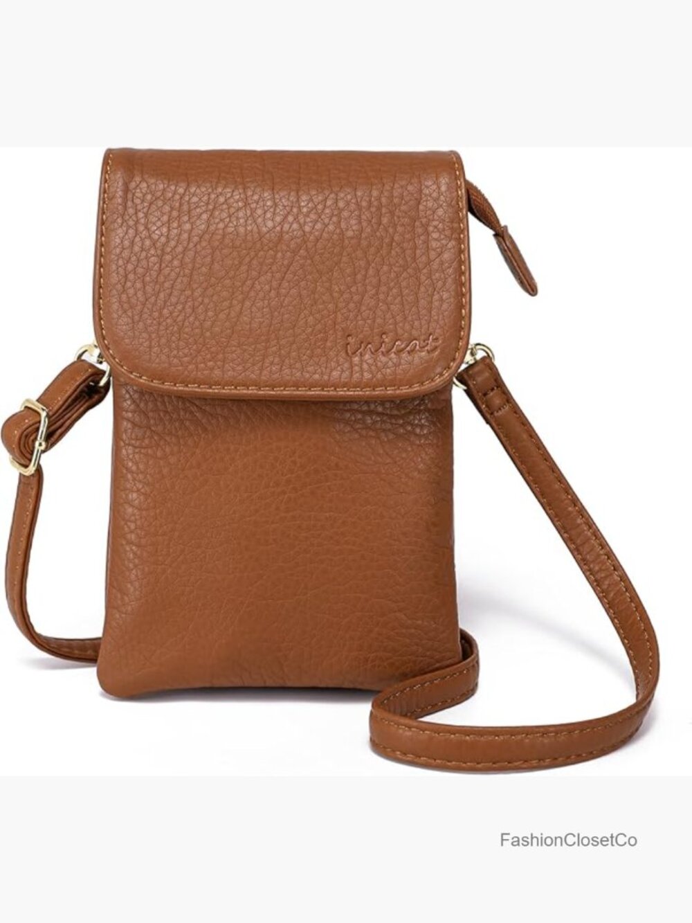 Small Vegan Leather Crossbody Bag with Multiple Pockets for Travel and Everyday
